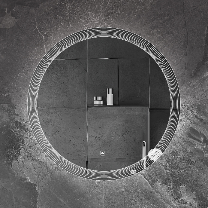 Приобрести cezares зеркало eco 60х60 см. контурная подсветка, сенсорное включение, гравировка czr-spc-eco-600-led-tch