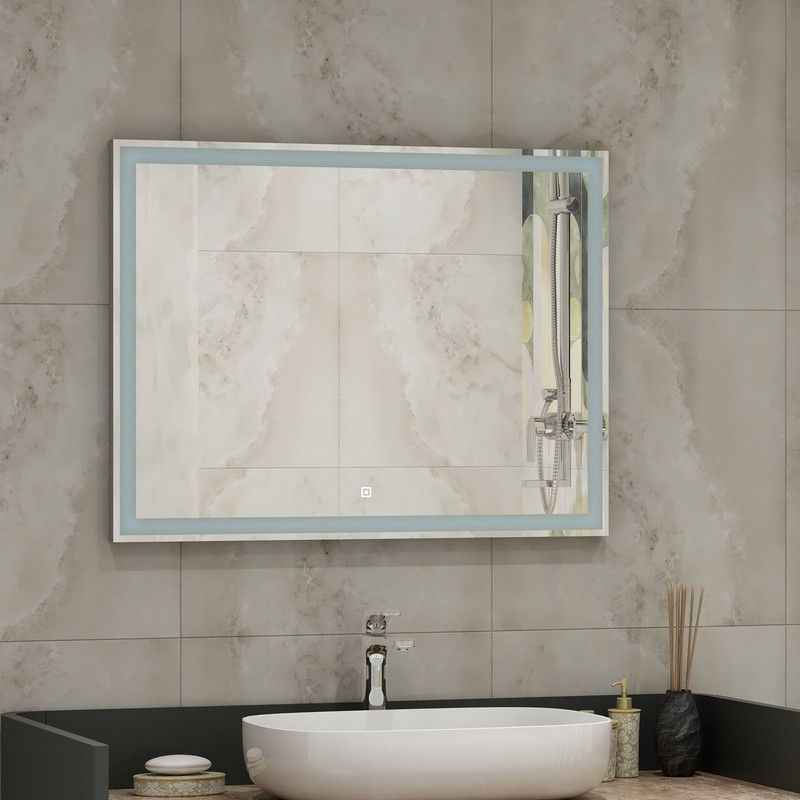 Приобрести continent зеркало с подсветкой mercury 80х60 см, сенсорный включатель, белое