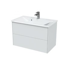 Sole Тумба подвесная Ultra 80 см с раковиной Premier 80, белая матовая УТ000068461