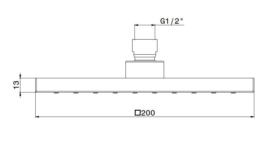 Приобрести kerama marazzi верхний душ futura 200х200мм, черный матовый 26598km.01.093