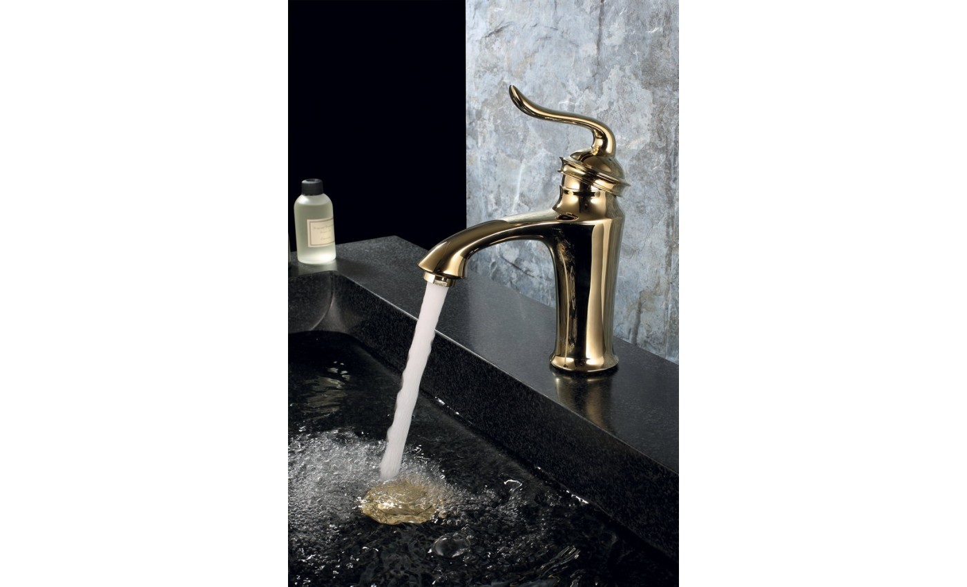 Приобрести lemark смеситель для раковины brava, золото lm4706g