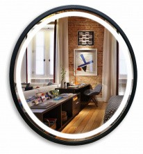 Azario Зеркало Манхэттен 77х77 см, металлическая рама, белый ФР-00002348