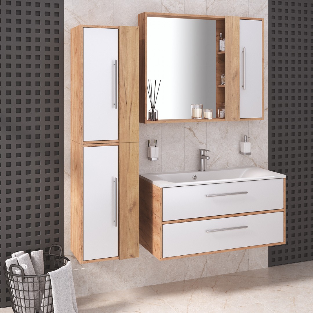 Приобрести комод подвесной melbourne 40 универсальный дуб/белый