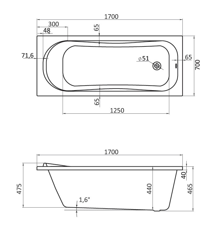 Приобрести santek тенерифе ванна акриловая прямоугольная 170х70 белая