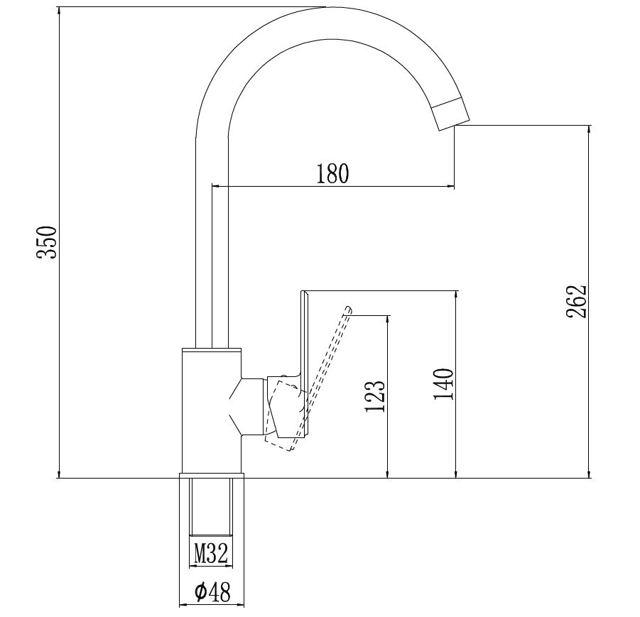 Приобрести savol смеситель для кухни 350мм, хром s-600306