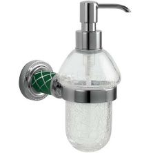 Boheme Дозатор жидкого мыла Murano, хром\зеленый 10912-GR-CR