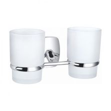 Два стакана для зубных щеток с держателем WONZON & WOGHAND PORTO, Хром (WW-1801)