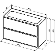 Приобрести aquanet тумба с раковиной арт 100 см, белая матовая