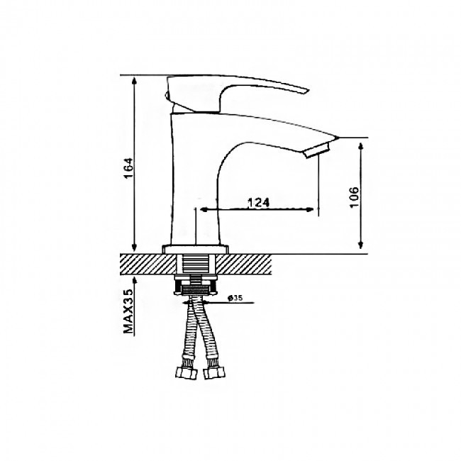 Приобрести gappo смеситель для раковины g1007-7, белый\хром 92934