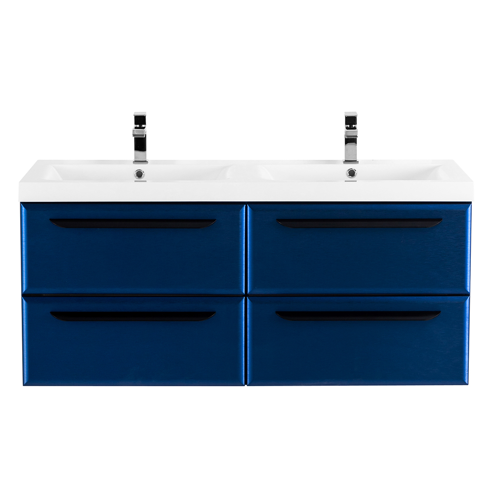 Приобрести cezares тумба подвесная с раковиной eco 120 см sapfiro, синяя eco-1200-4c-so-2-spf-p