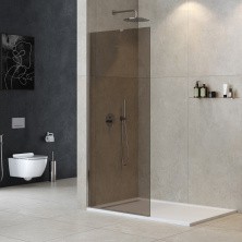 Cezares Душевая перегородка LIBERTA 110 см, бронза\хром LIBERTA-L-1-TB-110-BR-Cr