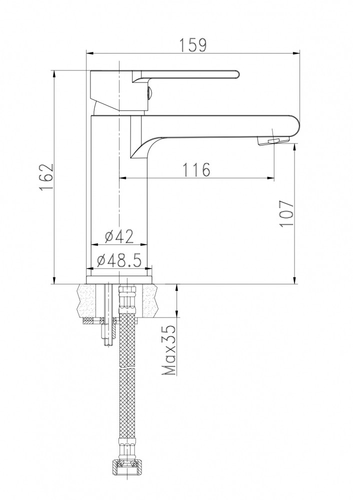 Приобрести смеситель cersanit brasko black для раковины