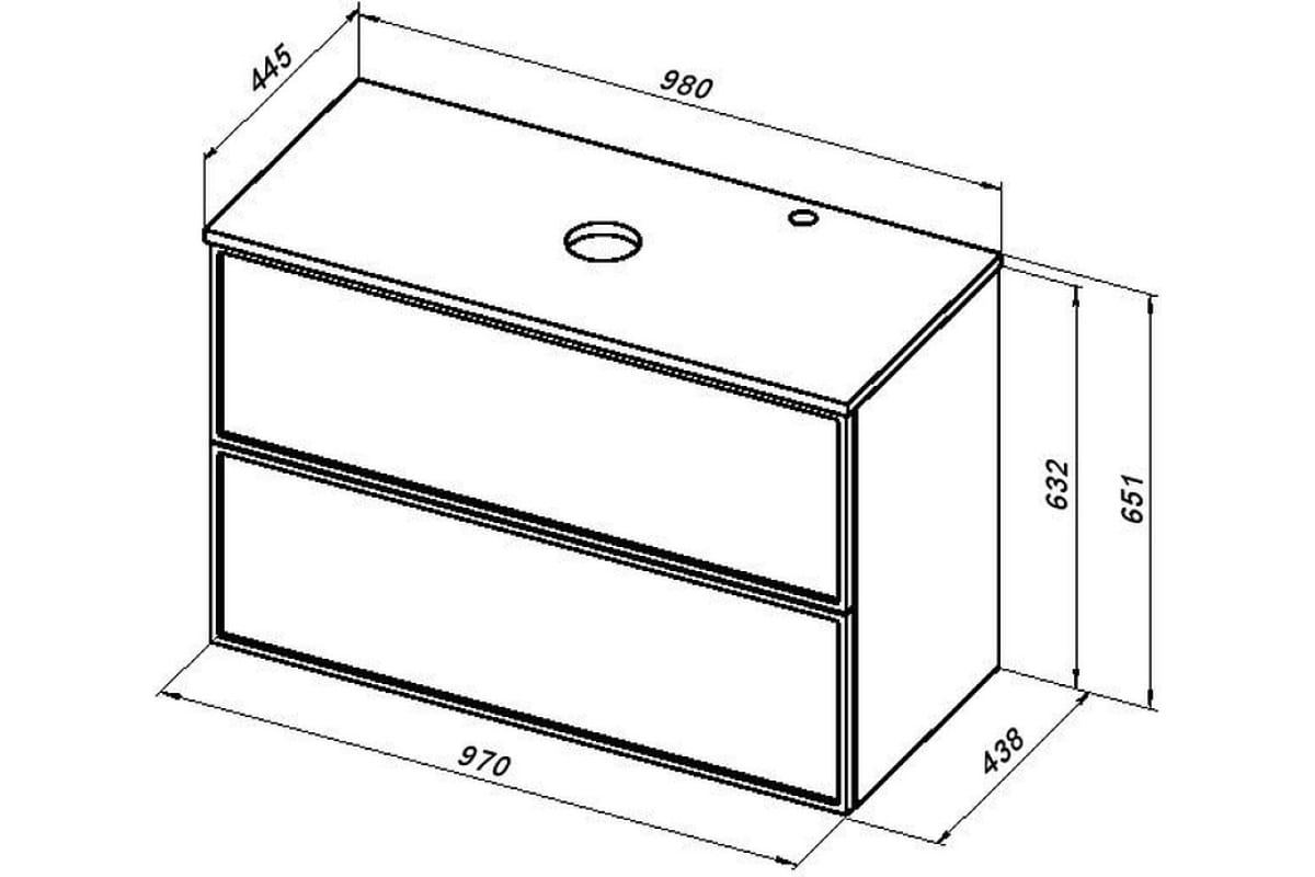 Приобрести столешница для раковины aquanet арт 100 см, белый матовый