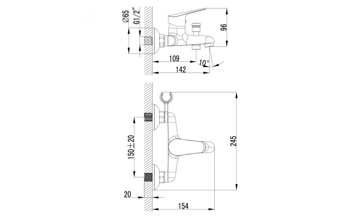 Приобрести lemark смеситель для ванны partner, хром lm6552c