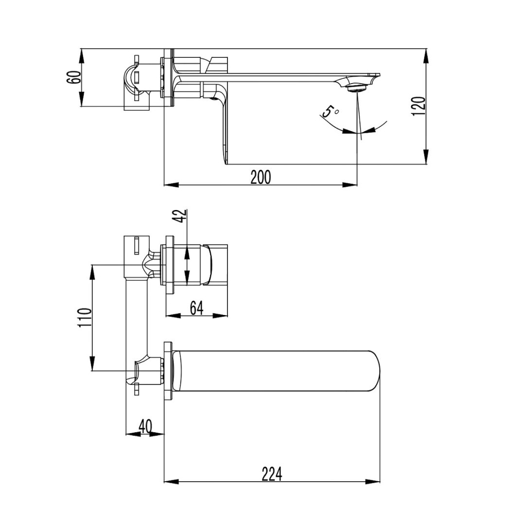 Приобрести azario смеситель для раковины asher, 110 мм, хром az-vnn148311c