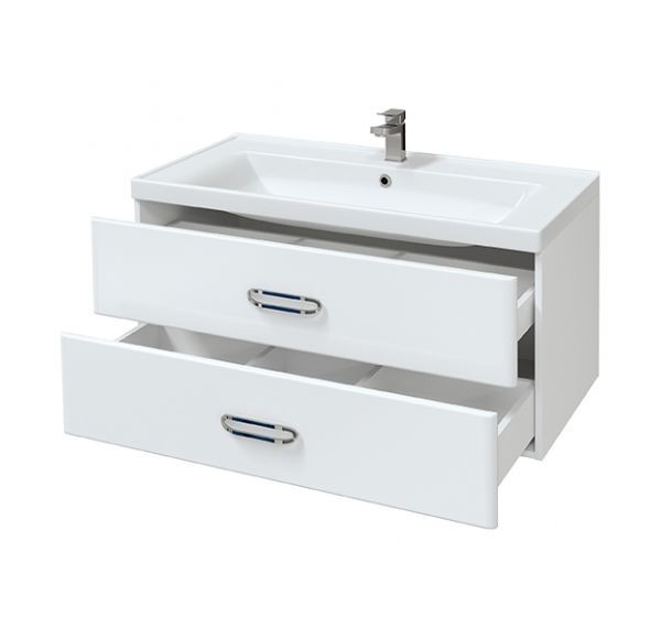 Приобрести mirsant тумба подвесная с раковиной fuji 100см.