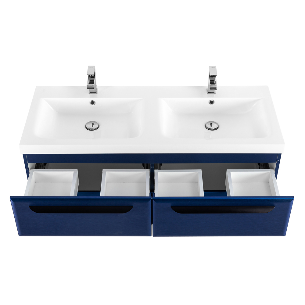 Приобрести cezares тумба подвесная с раковиной eco 120 см sapfiro, синяя eco-1200-4c-so-2-spf-p