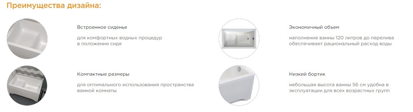 Приобрести акриловая ванна радомир джоанна 1200x700 см ( комплект каркас и слив )