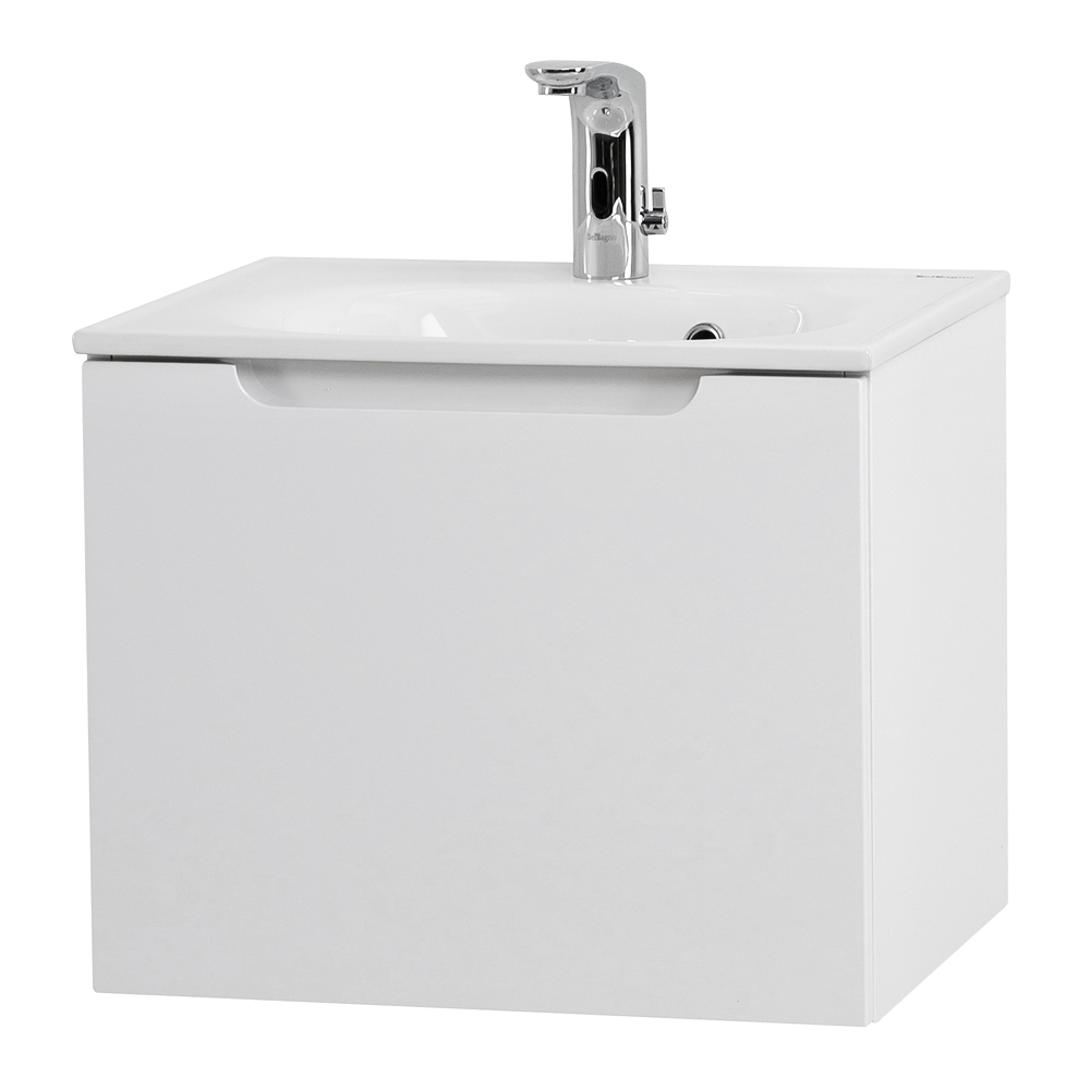 Приобрести belbagno тумба с раковиной etna 50 см, подвесная с ящиком bianco lucido, белая раковина