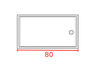 Душевое ограждение прямоугольное 80 см