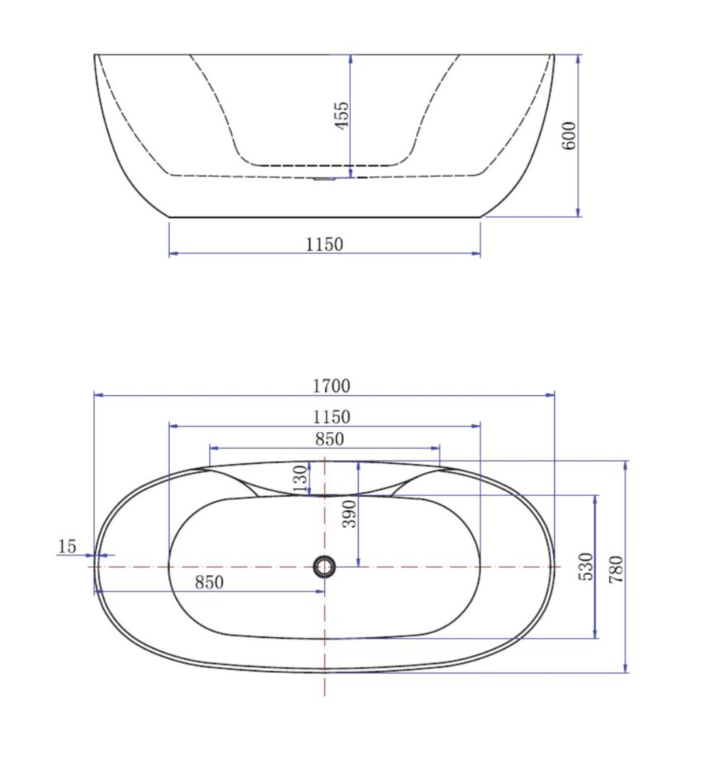 Приобрести aquanet акриловая ванна family sweet 170x78 см, черная 155778-gw-mb gloss finish