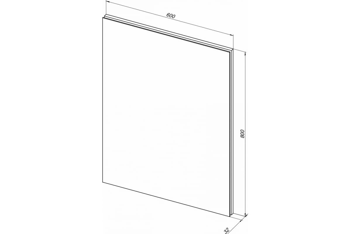 Приобрести aquanet зеркало гласс 60 см, led подсветка, белое