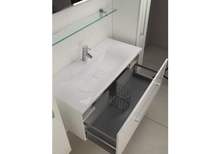 Приобрести тумба подвесная с раковиной акватон мадрид 100м см 1a126901ma010,1a70473kpr010, белый