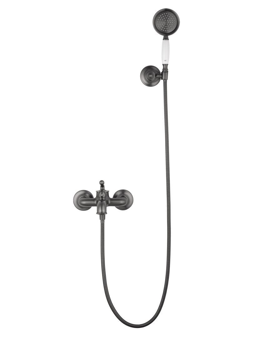 Приобрести смеситель для ванны с душем wonzon & woghand steam, темный графит (ww-88639008-bgm)
