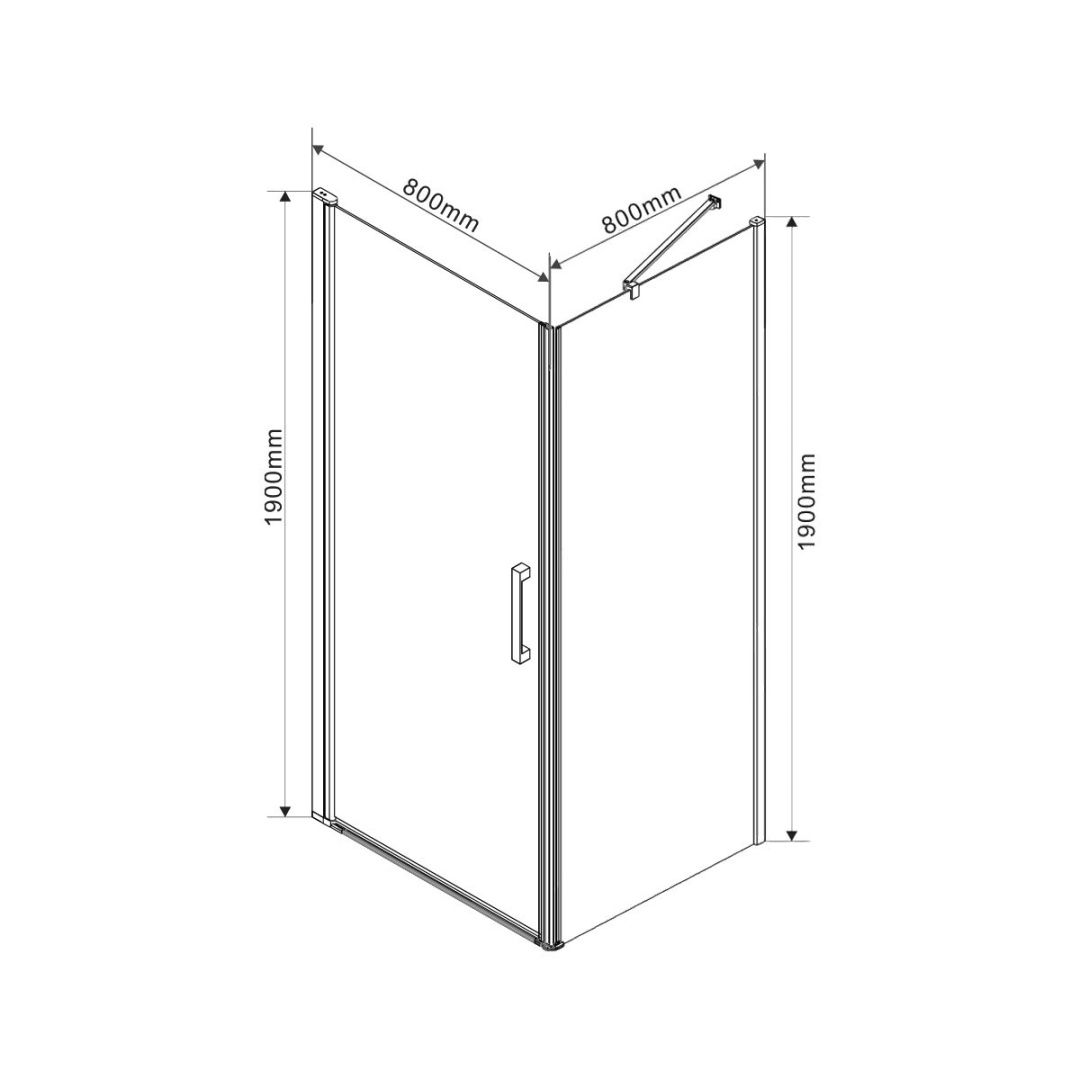 Приобрести vincea душевое ограждение orta 80х80 см, текстурное, левостороняя, хром vsr-1o8080ch-l