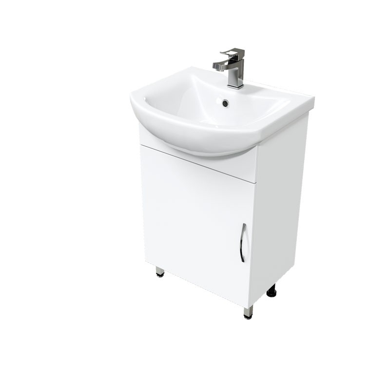 Приобрести mirsant тумба напольная nova лайт 55 см с раковиной балтика-55, белая ут000072559