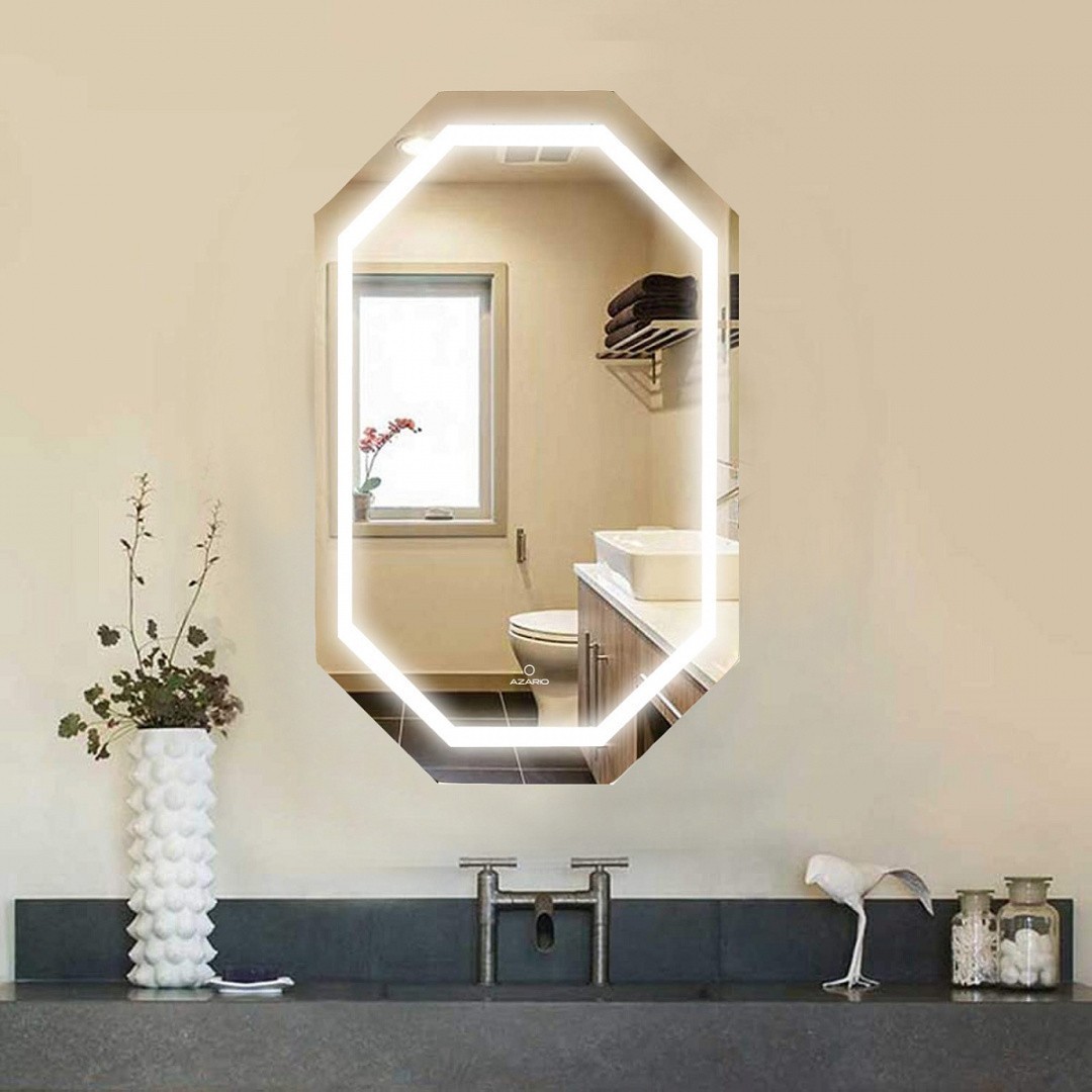 Приобрести azario зеркало 100х60 см, белый, сенсорный выключатель, диммер, az-z-097cs