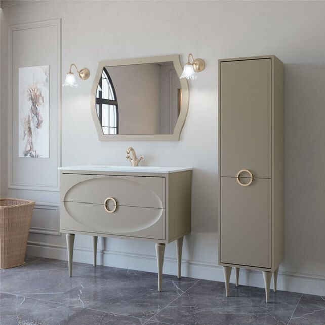 Приобрести caprigo пенал milano 40 см, серый, эмаль