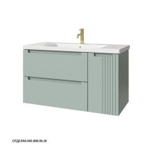 Caprigo Тумба с раковиной TERMIN-Smalty META 100 см, правая, зеленая, эмаль