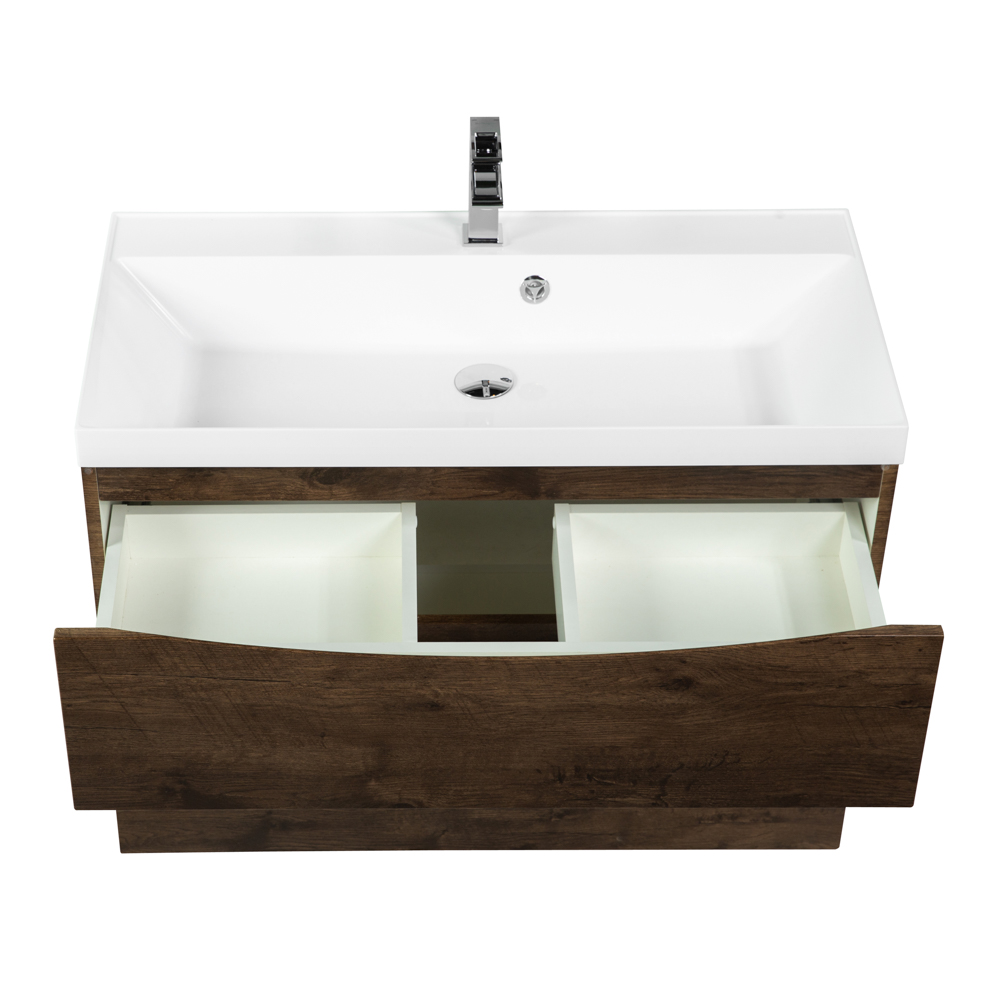 Приобрести belbagno тумба с раковиной marino-h60 90 см, подвесная rovere moro, белая раковина