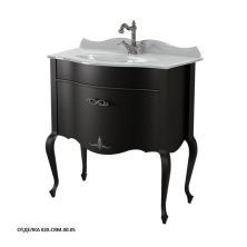 Caprigo Тумба с раковиной BOURGET 80 см, черная, эмаль 11012 4