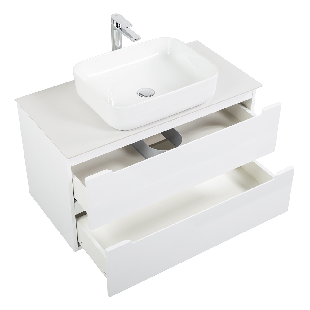 Приобрести belbagno тумба со столешницей etna 100 см, подвесная с накладной раковиной bianco opaco