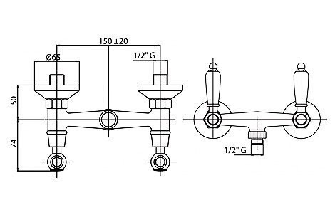 Приобрести cezares смеситель для душа first, хром first-ds-01-bi