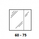 Зеркало-шкаф 60-75 см