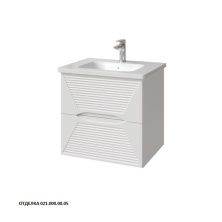 Caprigo Тумба с раковиной MODO-Smalty Terza 60 см, белая, эмаль