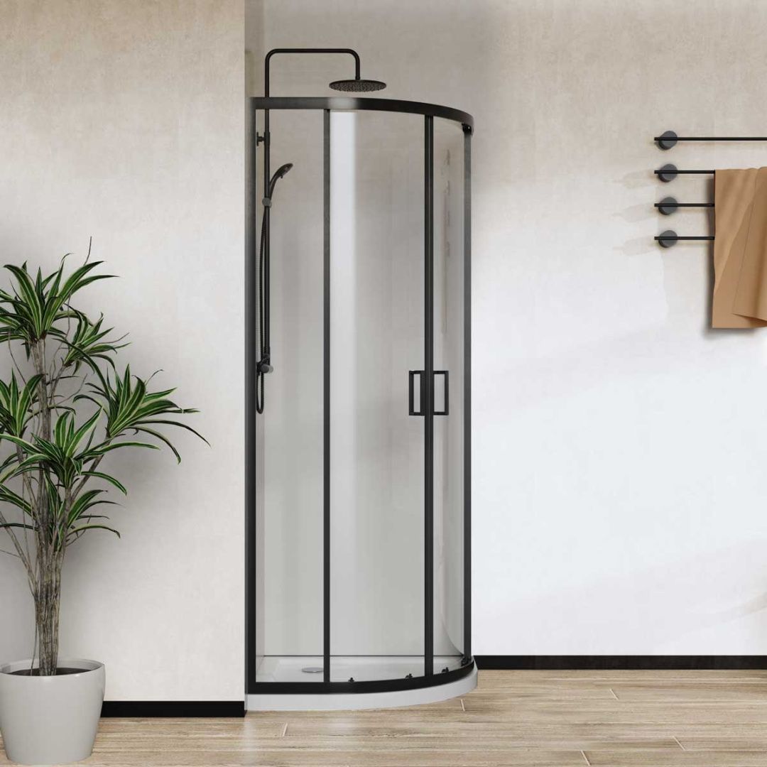 Приобрести vincea душевое ограждение city 90х90 см, прозрачное, черное vsq-5ct900clb