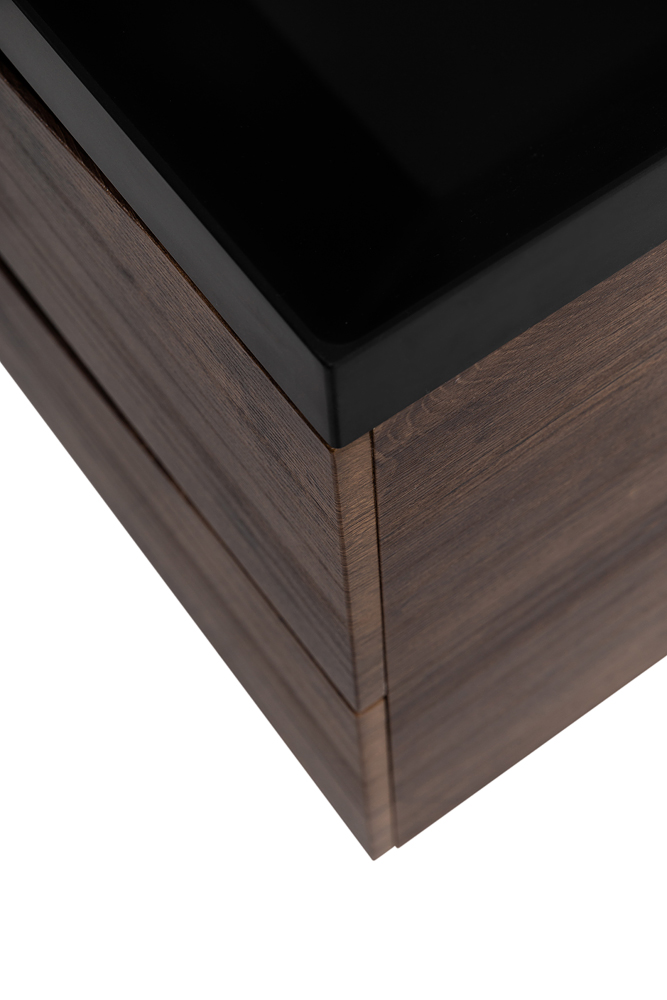 Приобрести belbagno тумба с раковиной marino 90 см, подвесная rovere moro, чёрная раковина