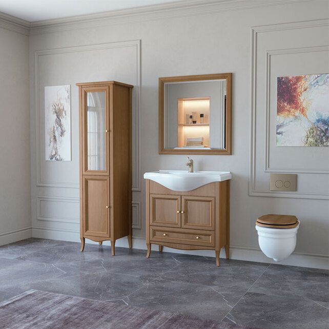 Приобрести caprigo тумба с раковиной lion 80 см, дерево, экошпон 38313 1