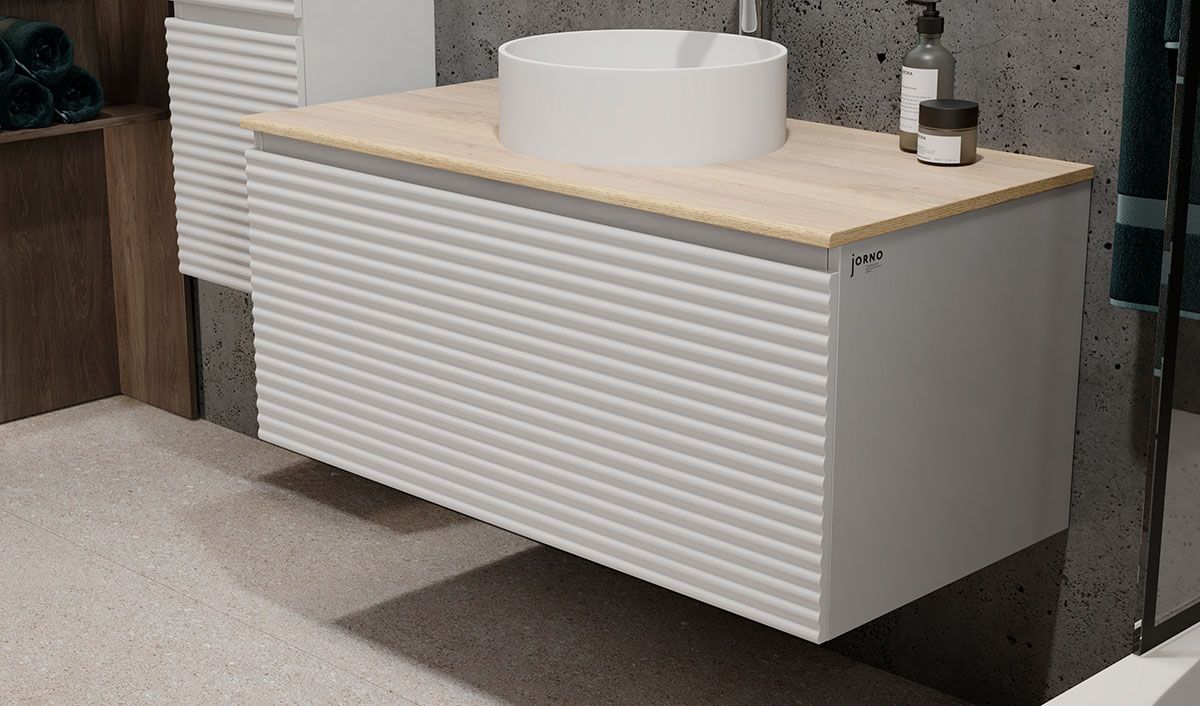 Приобрести jorno тумба подвесная cossety 100 см со столешницей, белая