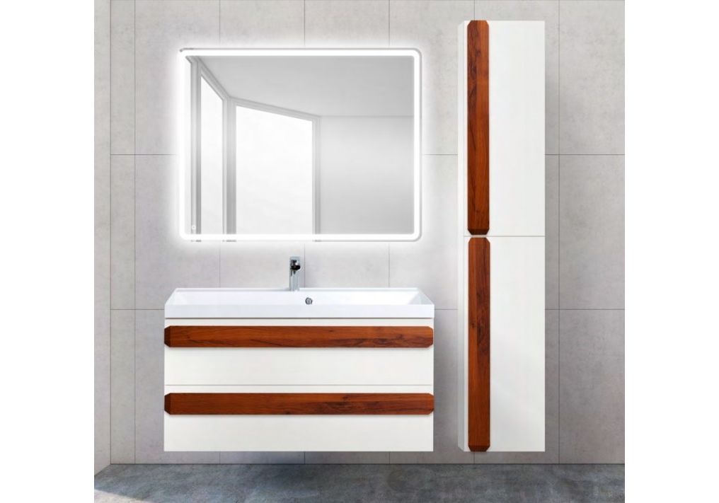 Приобрести пенал подвесной belbagno aurora-1600-2a-sc-bl-p-r 35 см, правый, bianco lucido