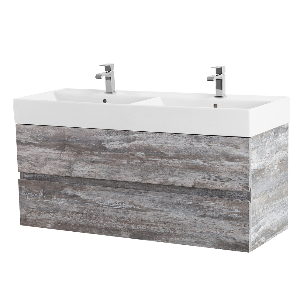 Приобрести cezares тумба подвесная с раковиной molveno 46 120 см legno grigio, серая molveno 46-120-2c-so-2-lg