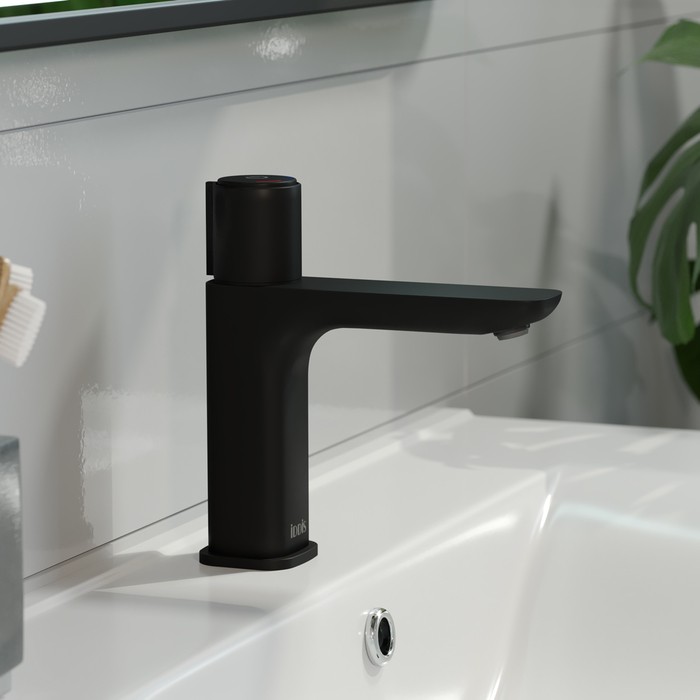 Приобрести iddis смеситель для раковины slide push control 182мм, черный матовый sliblbti01