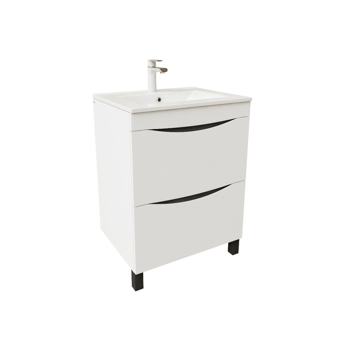 Приобрести iddis тумба напольная cloud с раковиной 60 см. белая clo60wfi95