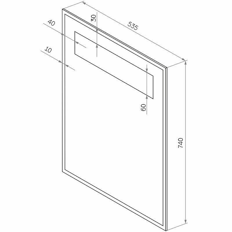 Приобрести continent зеркало с подсветкой фаворит люкс 53х74 см, белое