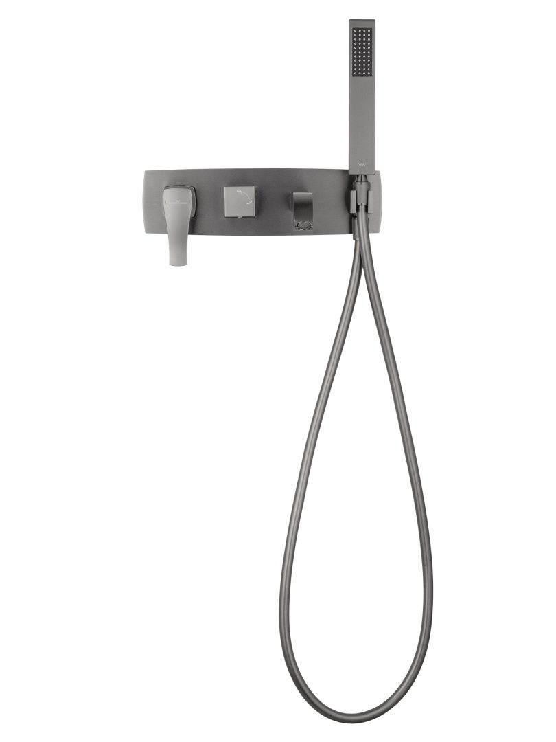 Приобрести смеситель для ванны встраиваемый wonzon & woghand flex, темный графит (ww-88889072-bgm)