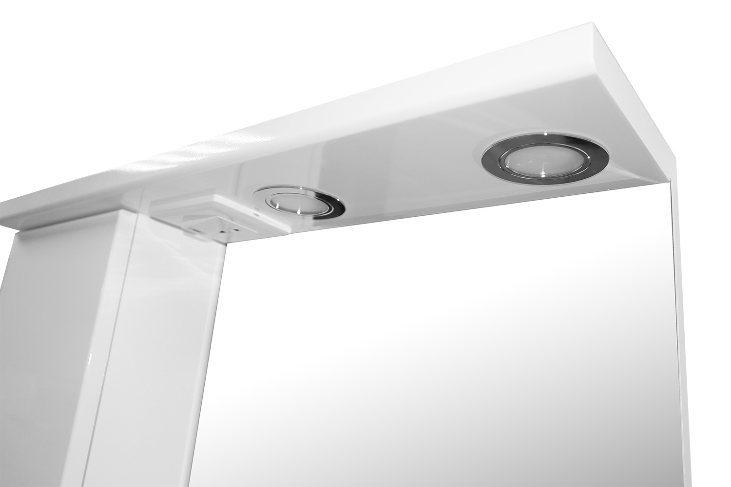 Приобрести loranto зеркало-шкаф стиль соло 70х82 см, левостороннее, фрезерованный фасад, белое (cs00058916)